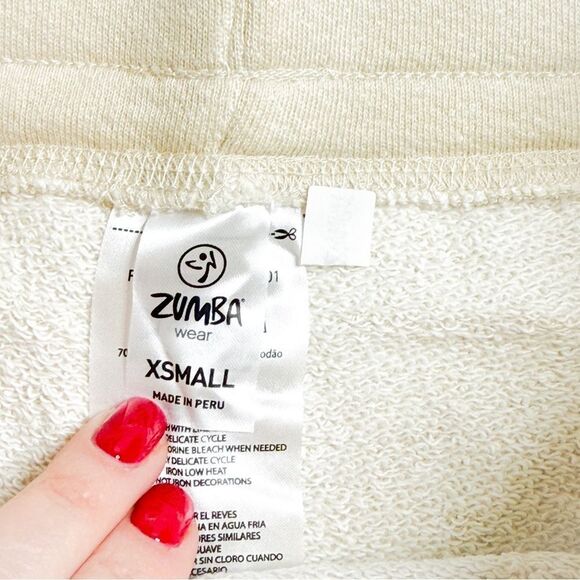 Zumba Women's Feel the Music Sweatpants Beige Joggers Lounge Dance Activewear XS - Picture 5 of 5